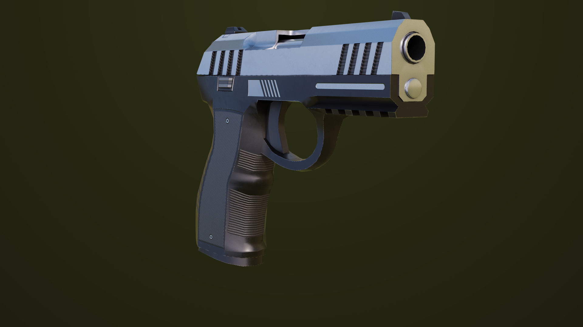 Pistol 04 Generic All PBR Unity UE Textures Included Low-poly 3D model_5