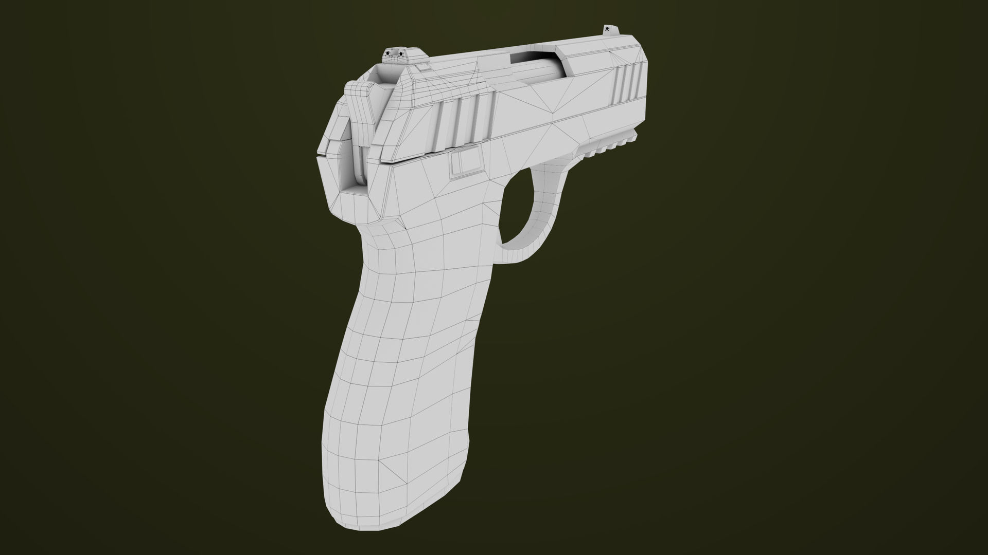 Pistol 04 Generic All PBR Unity UE Textures Included Low-poly 3D model_28