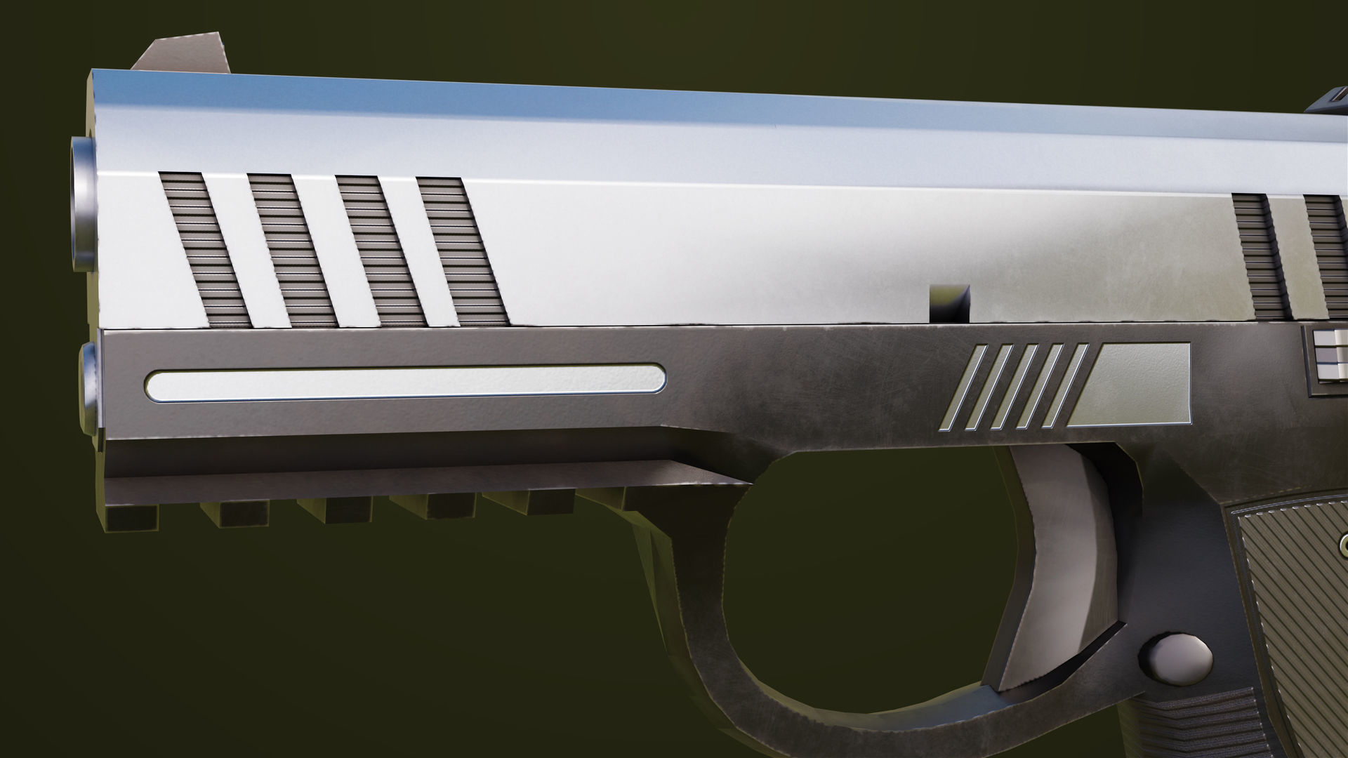 Pistol 04 Generic All PBR Unity UE Textures Included Low-poly 3D model_13