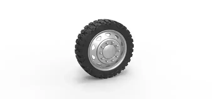 10 Triangular Hole front semi wheel for pickup V1 Scale 1 to 25