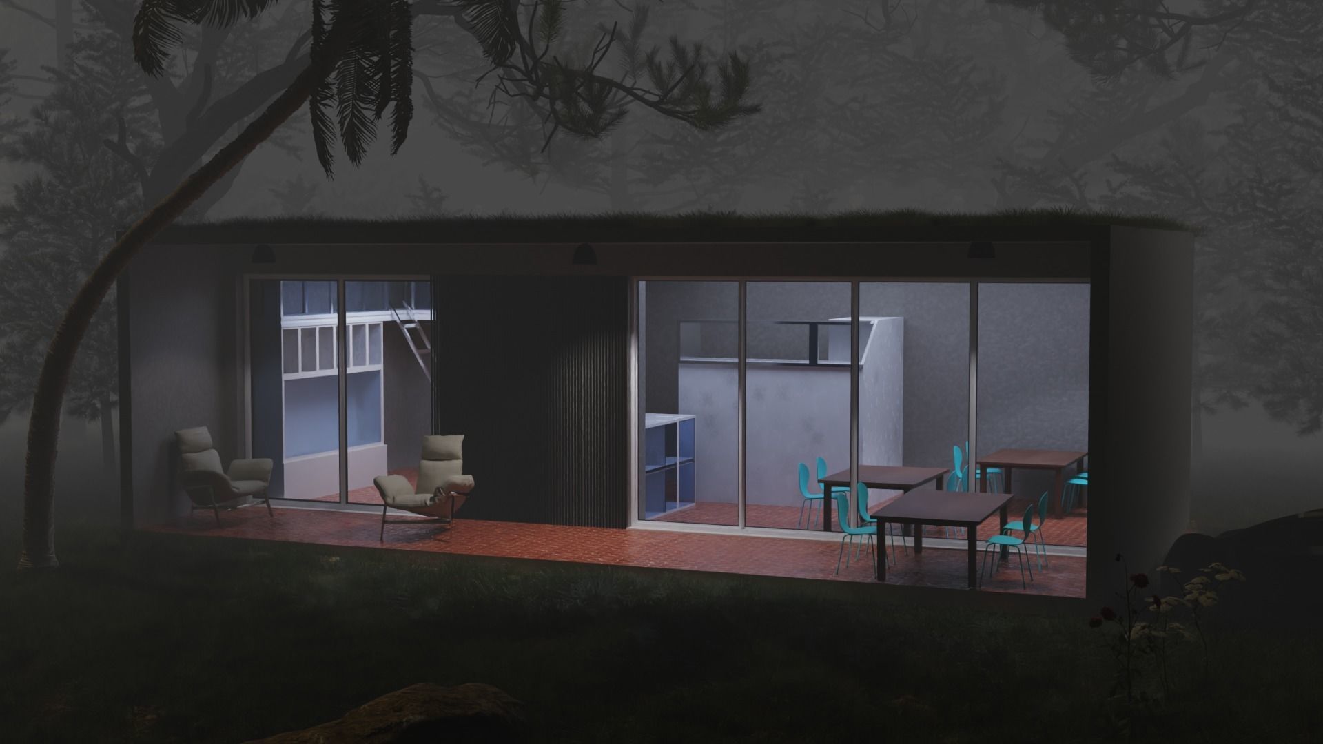 forest restaurent 3D model_1