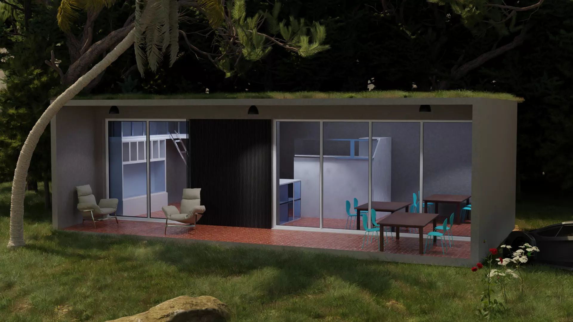 forest restaurent 3D model_0