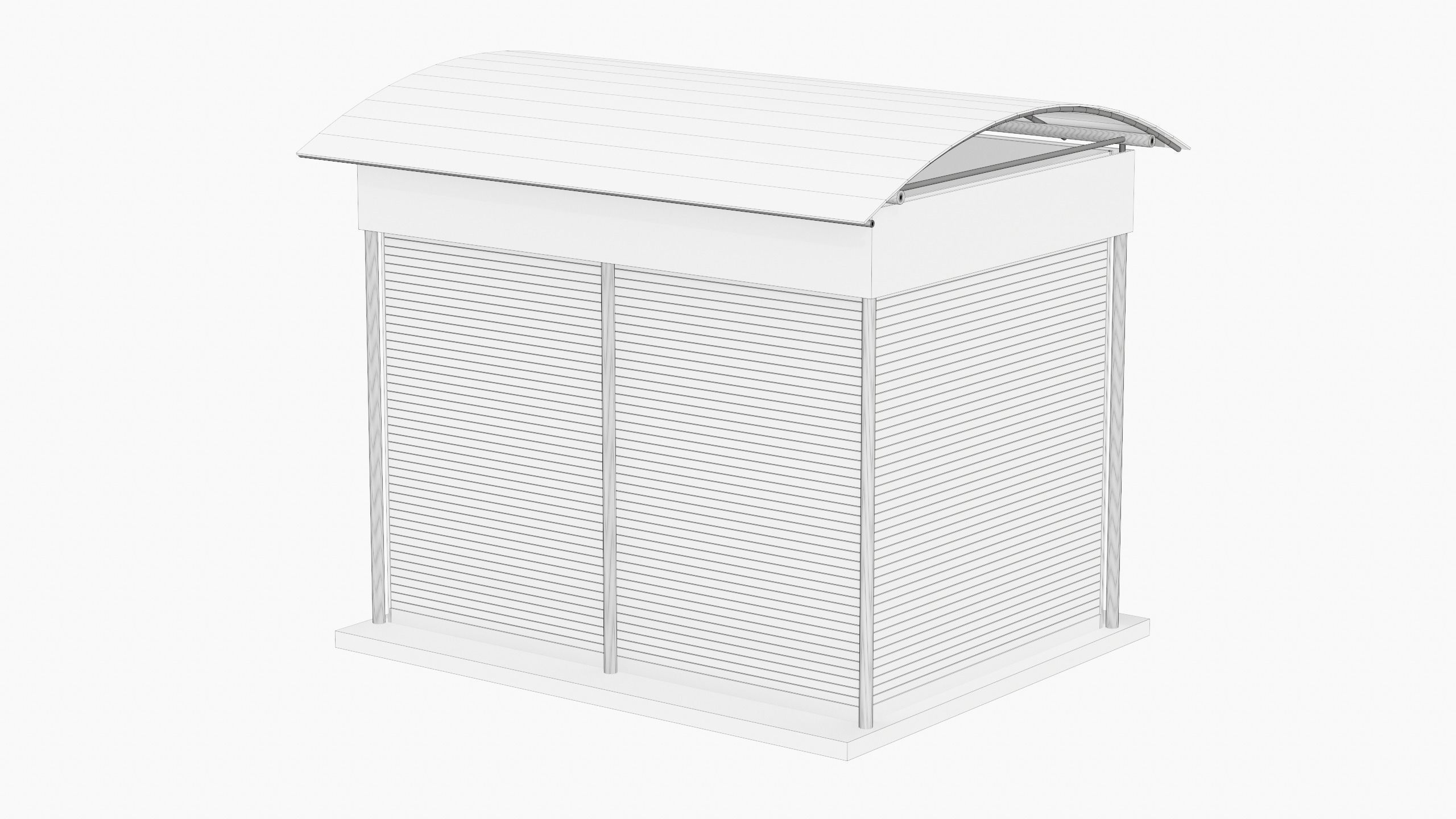 Kiosk Low-poly 3D model_9