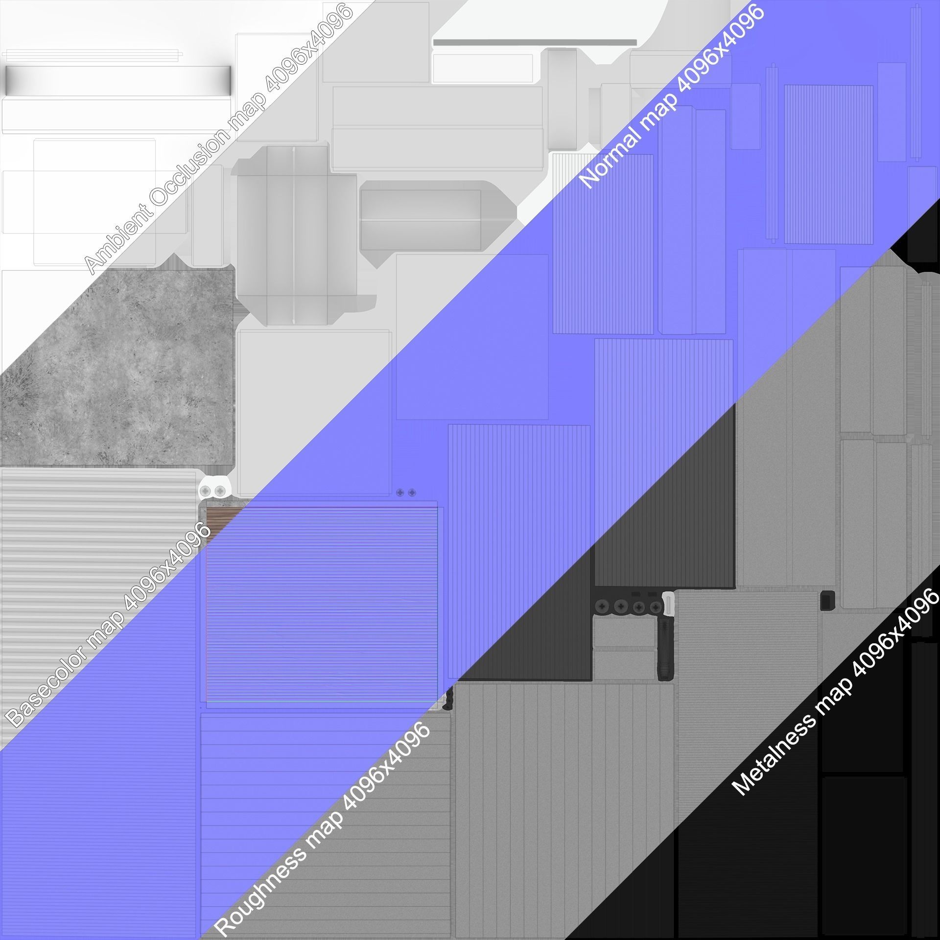 Kiosk Low-poly 3D model_16