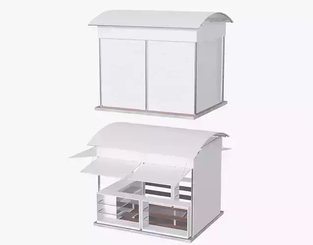 Kiosk Low-poly 3D model