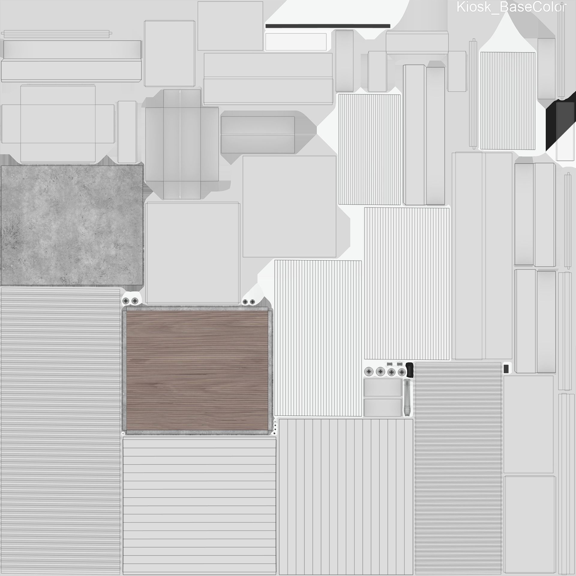 Kiosk Low-poly 3D model_15