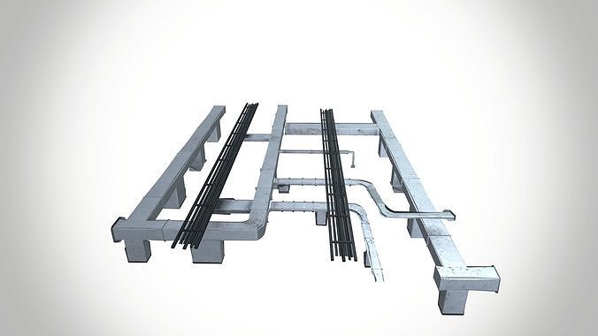 AC Duct Low-poly 3D model
