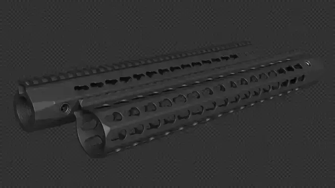 AR-15 KAC URX4 145Inch KeyMod Handguard Low-poly 3D model