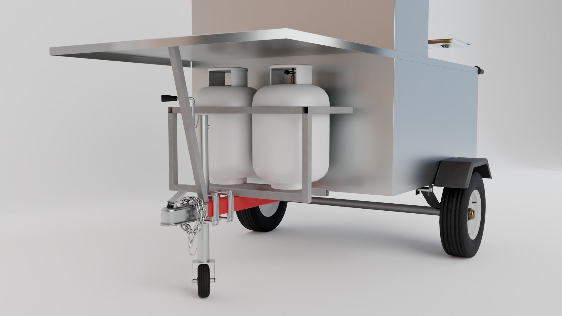 HotDog Cart Low-poly 3D model_3