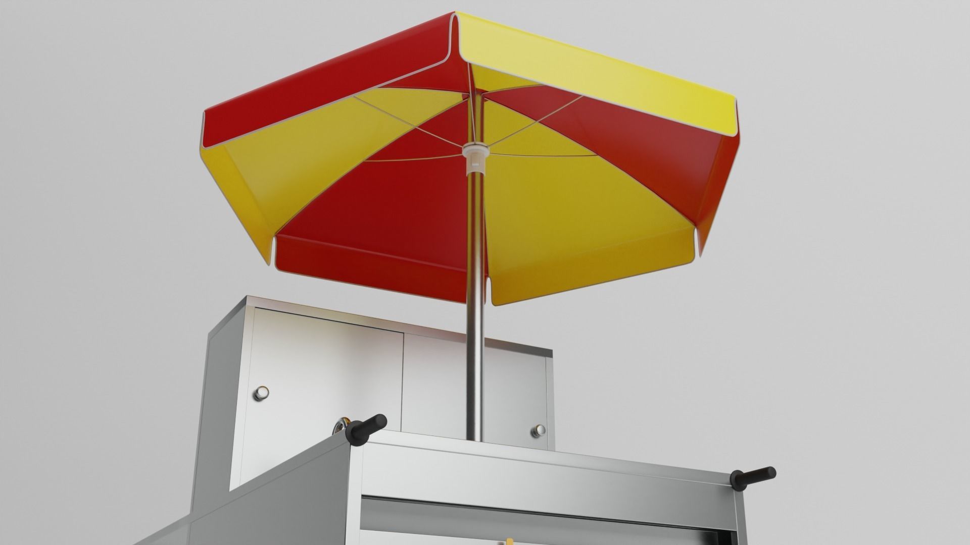 HotDog Cart Low-poly 3D model_6