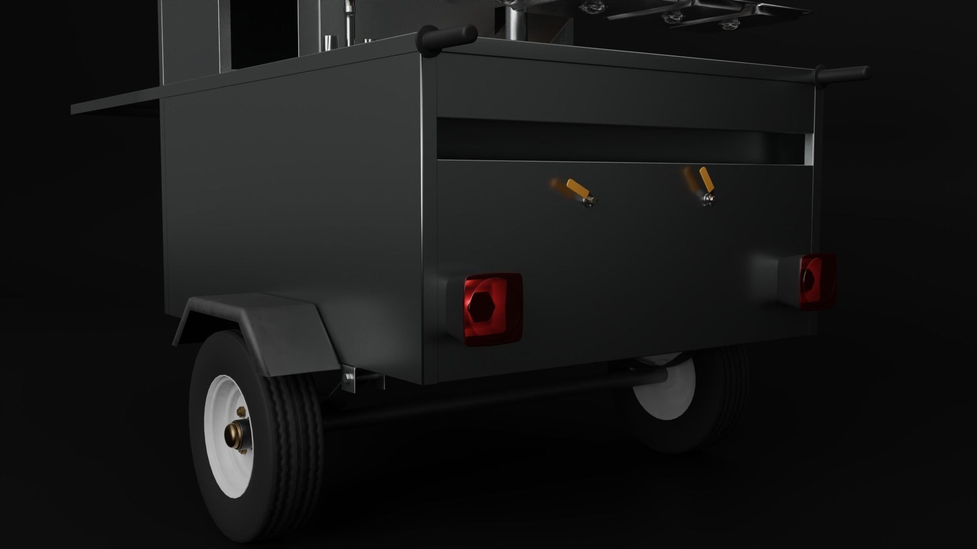 HotDog Cart Low-poly 3D model_4