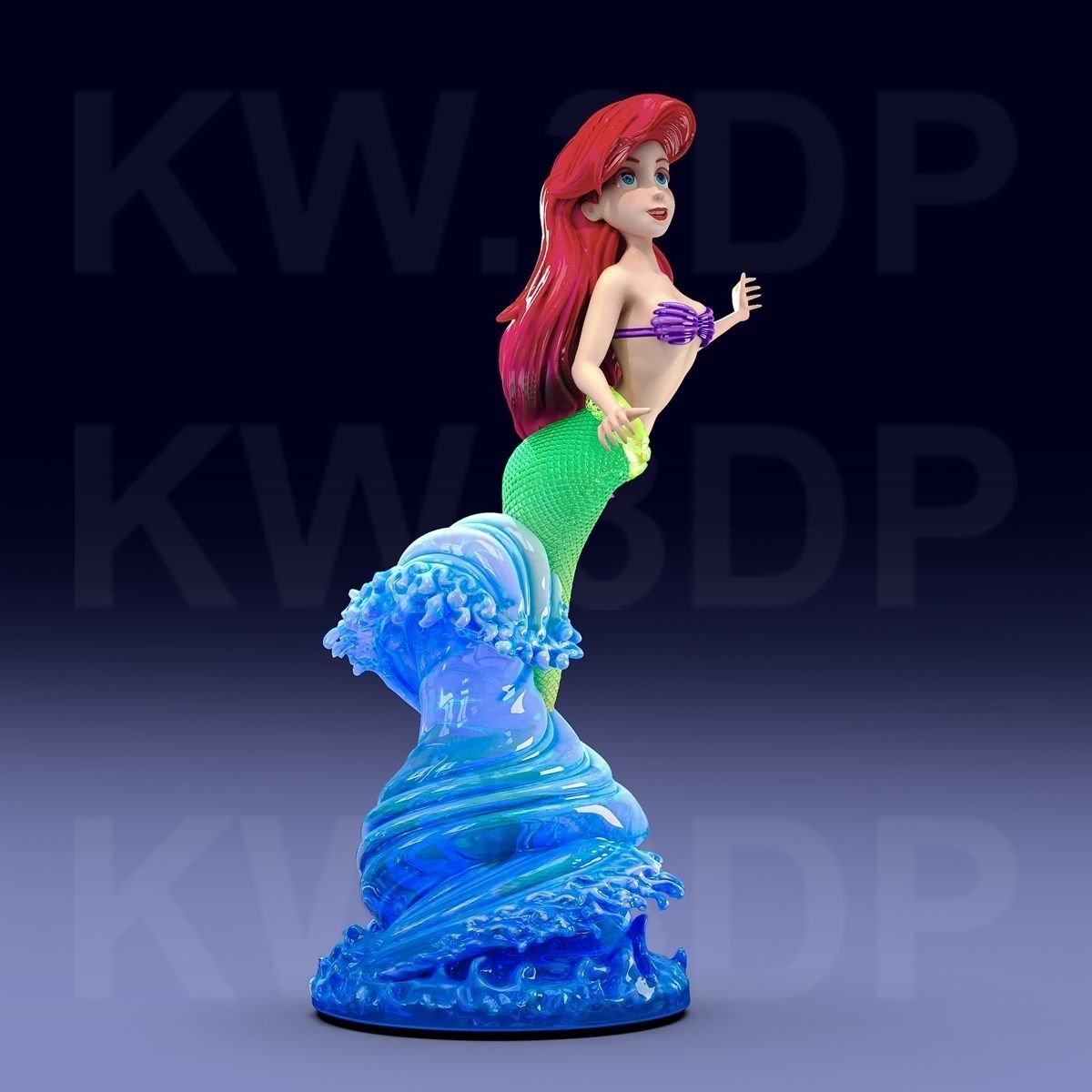 ディズニー  アリエル   3D です。再値下げ❗️ Ariel 3D model 3D printable | CGTrader