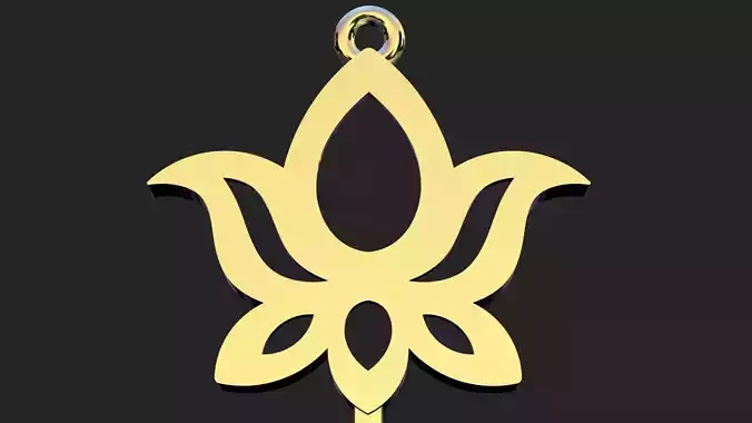 Special golden rose pendant