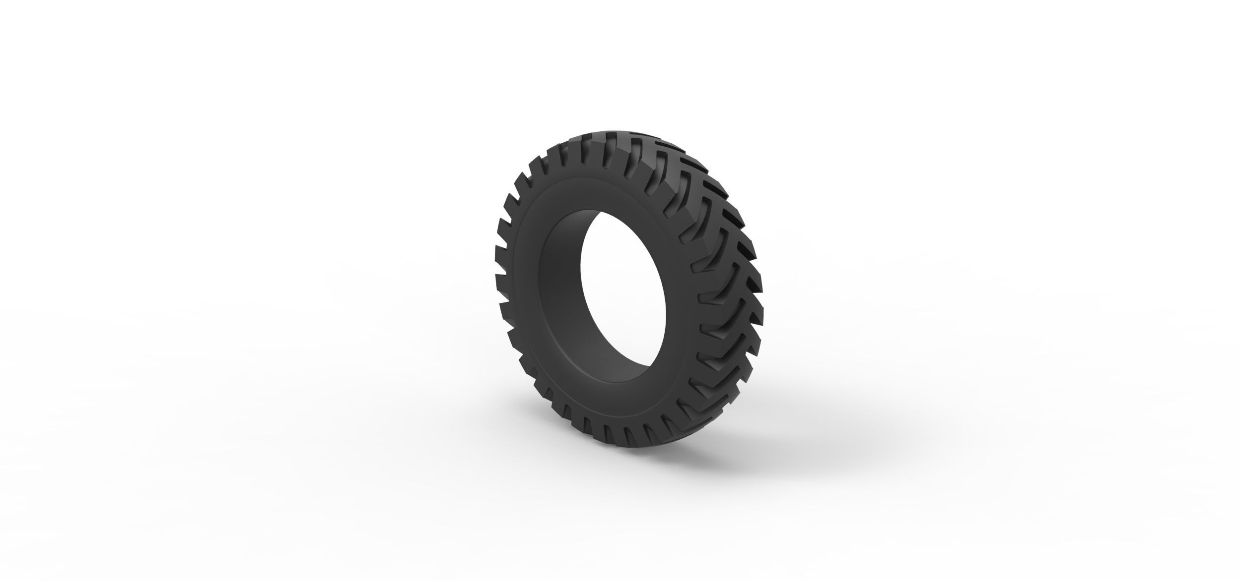 Military tire 10 Scale 1 to 25 3D print model_6