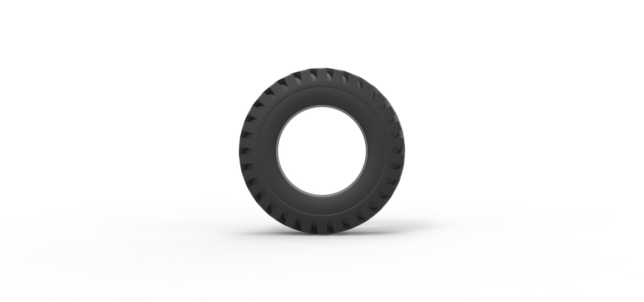 Military tire 10 Scale 1 to 25 3D print model_4