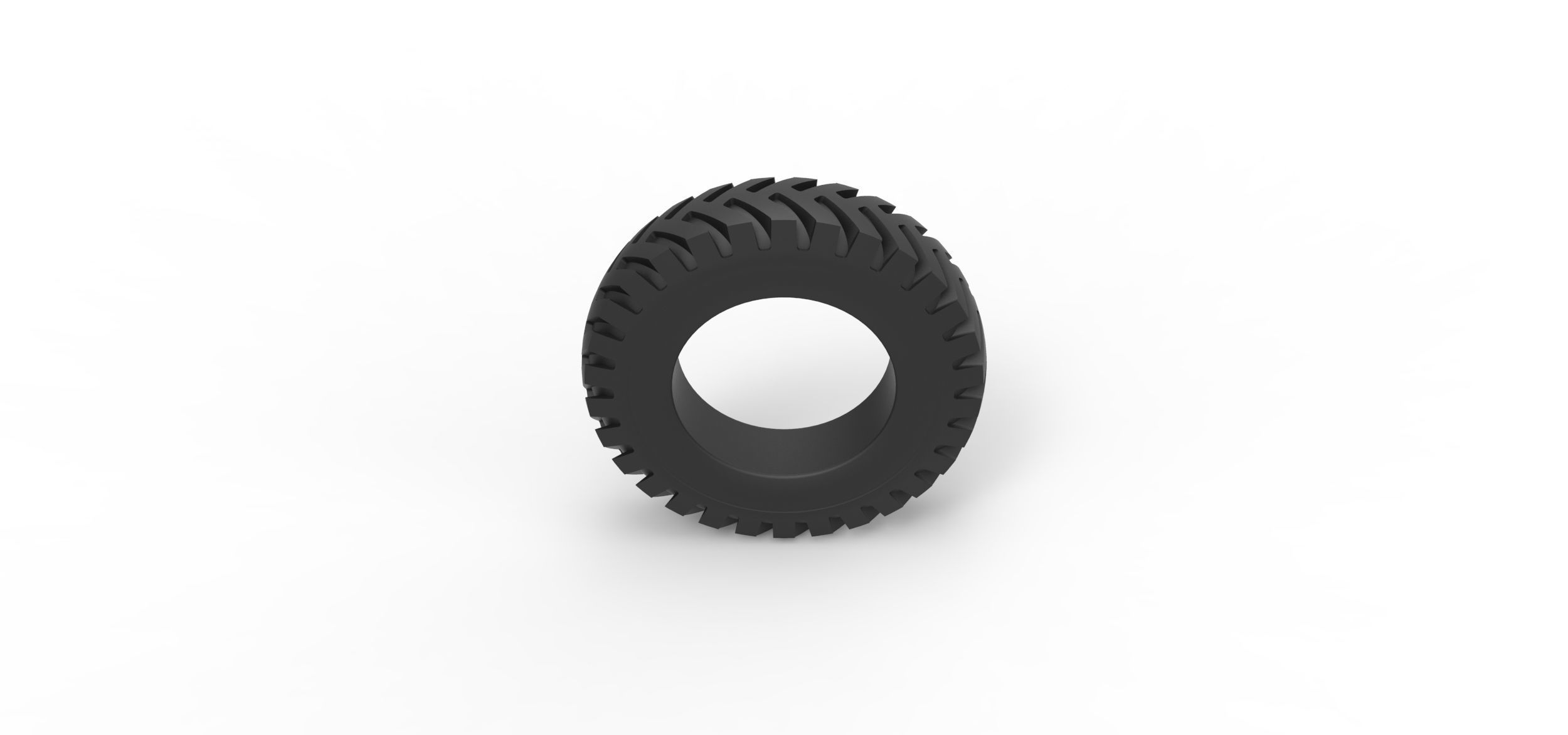 Military tire 10 Scale 1 to 25 3D print model_5