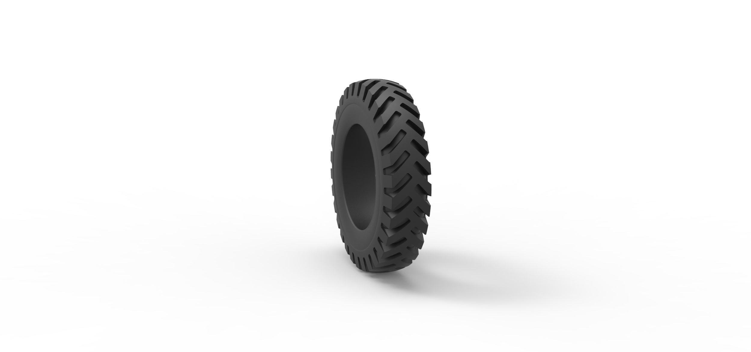Military tire 10 Scale 1 to 25 3D print model_7