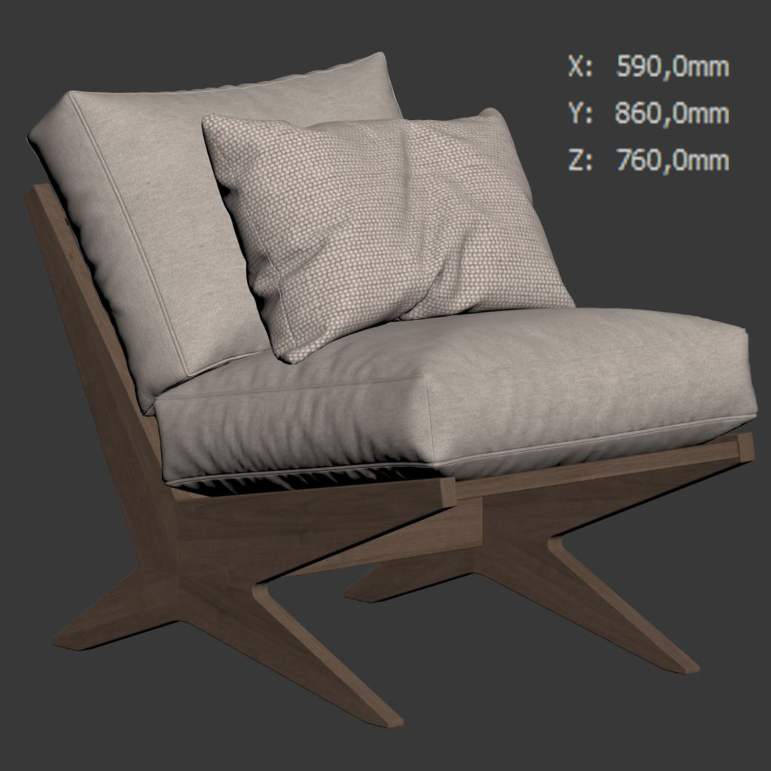 Bastian Chair by Four Hands 3D model_6
