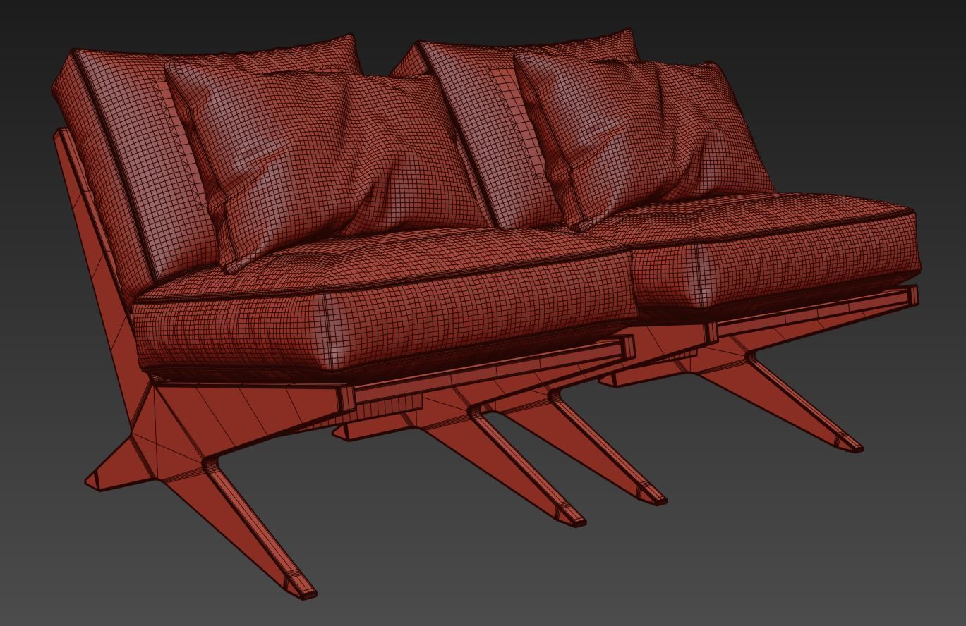 Bastian Chair by Four Hands 3D model_9