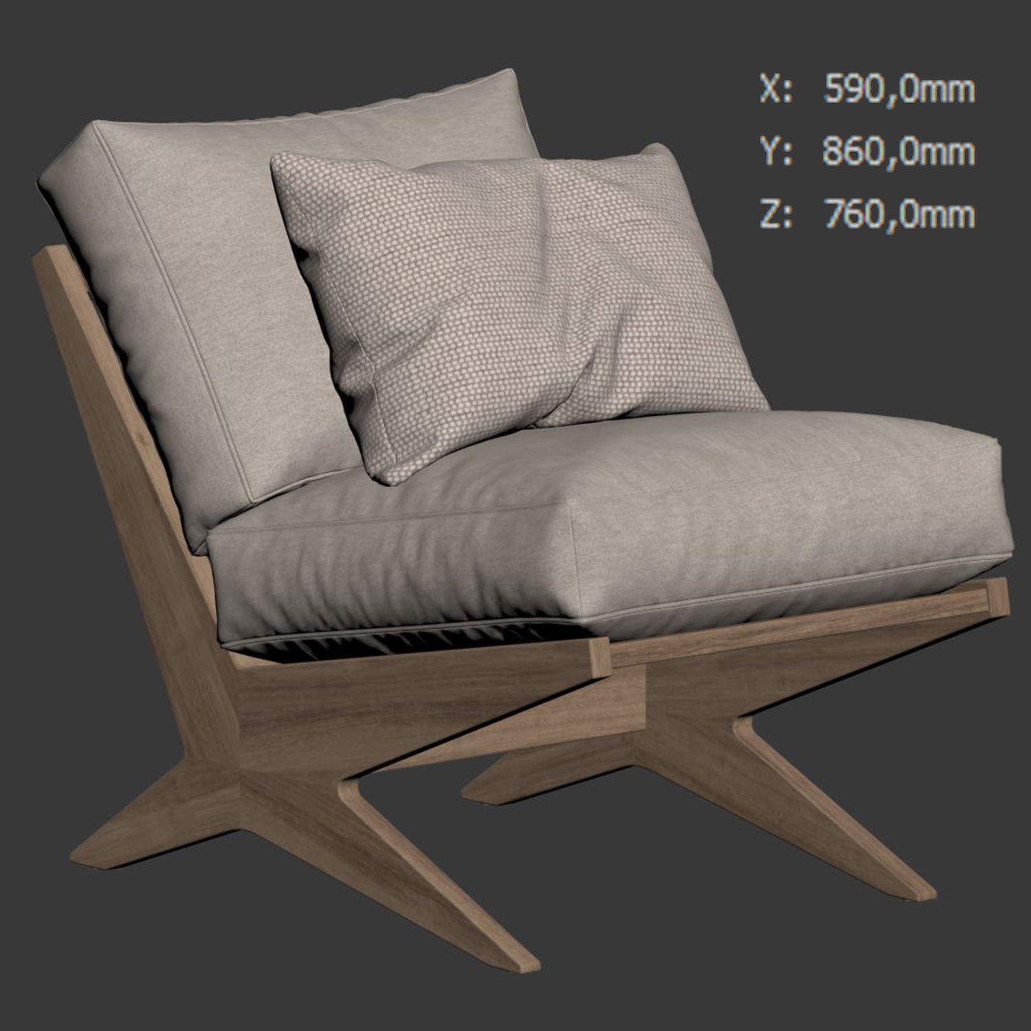 Bastian Chair by Four Hands 3D model_5