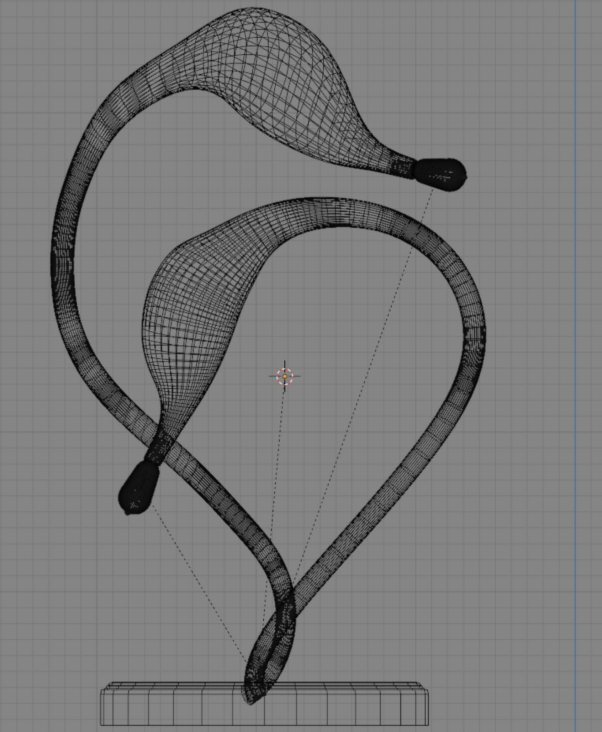 Swan Table Lamp 3D model_2