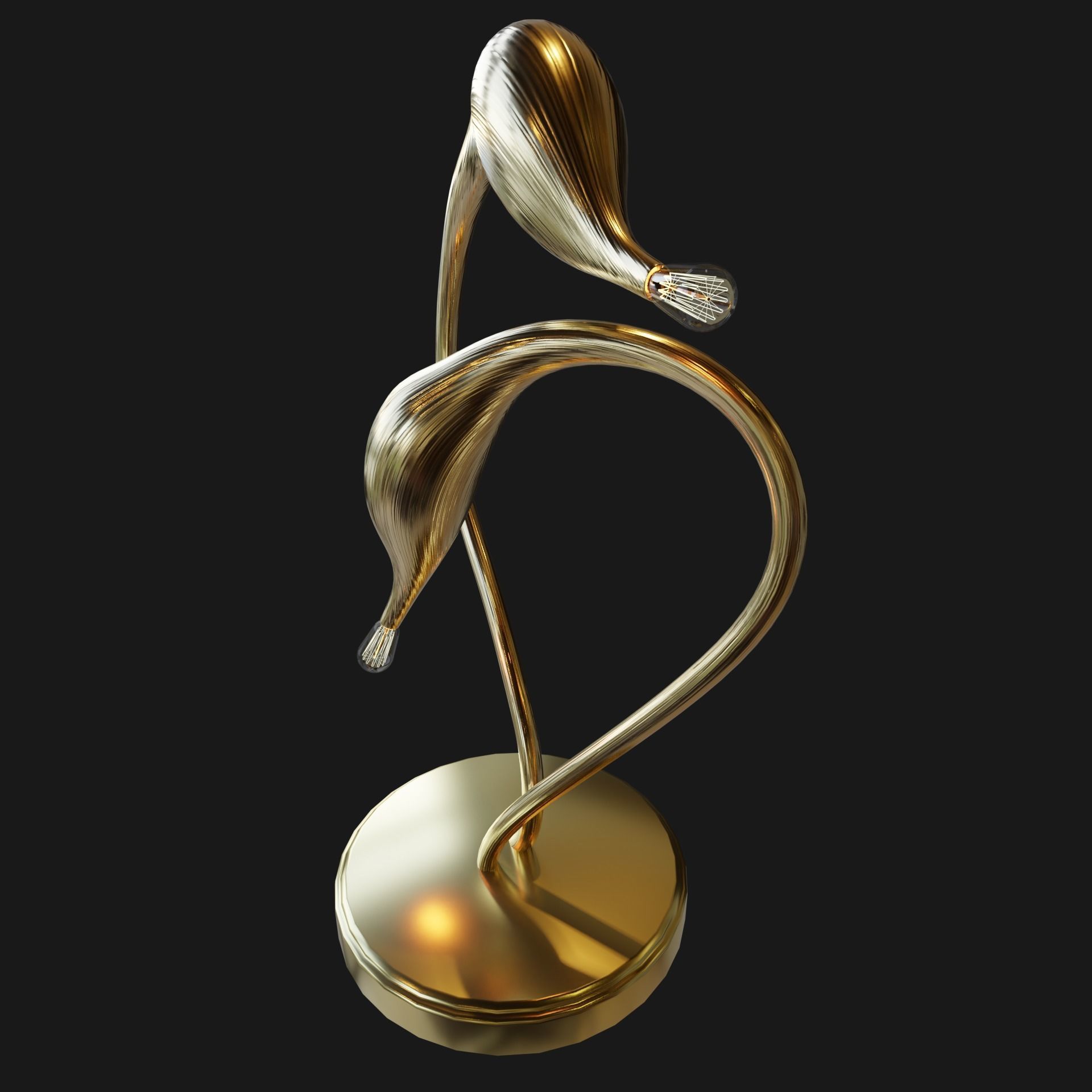 Swan Table Lamp 3D model_6