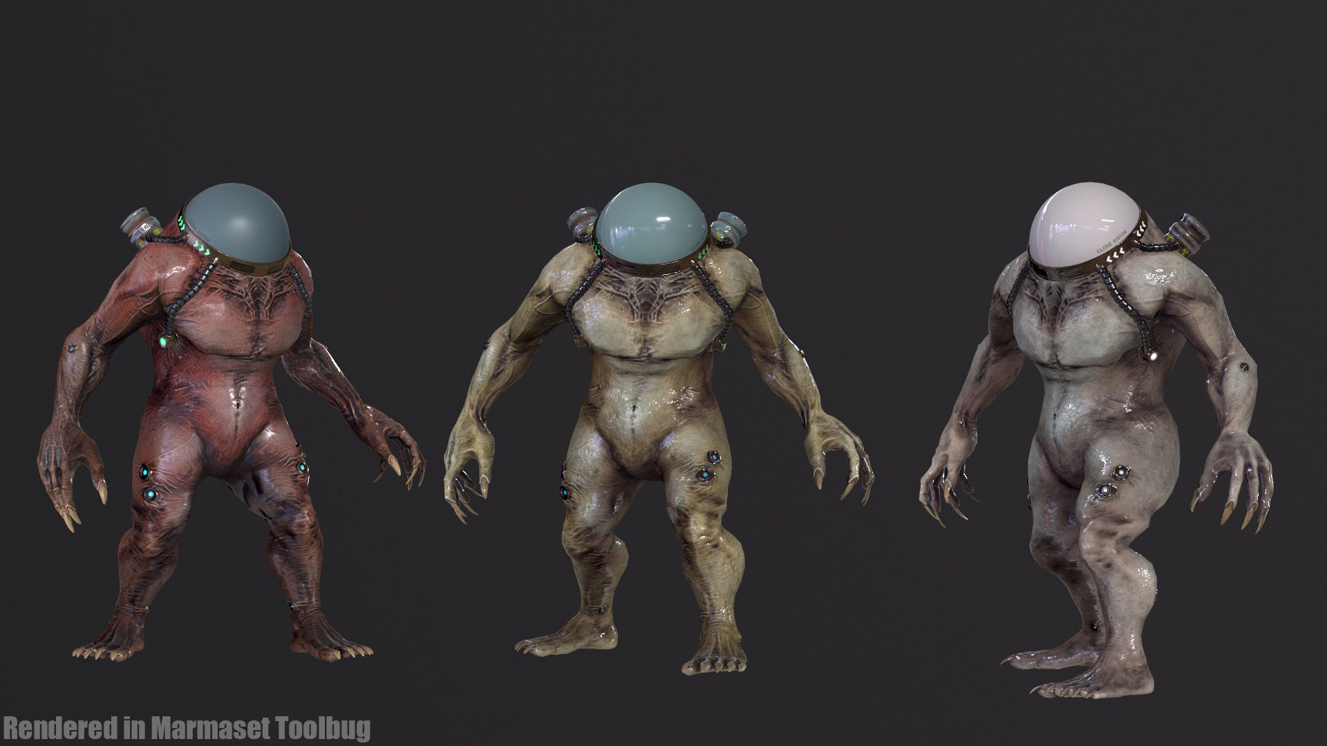 Cyborg Low-Poly game-ready animated 3D model Low-poly 3D model_14