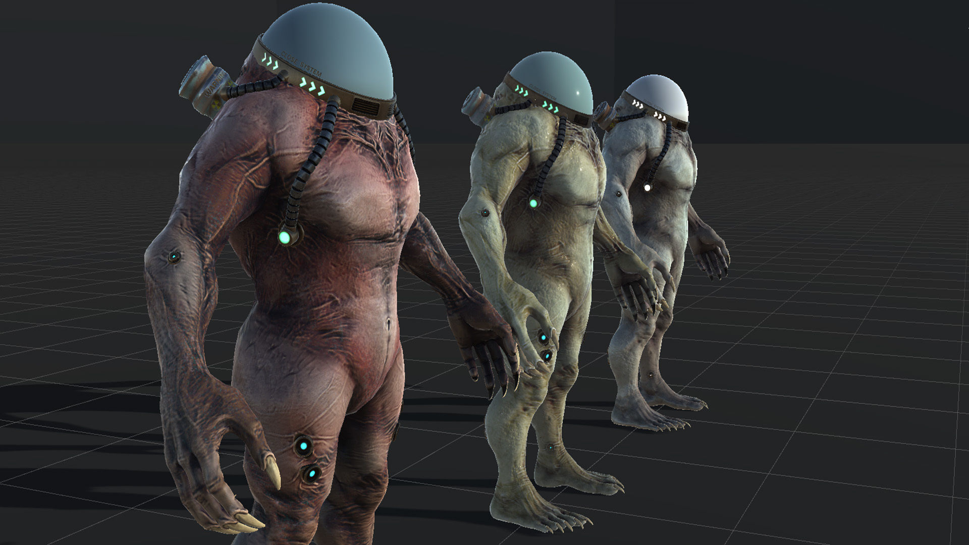 Cyborg Low-Poly game-ready animated 3D model Low-poly 3D model_49