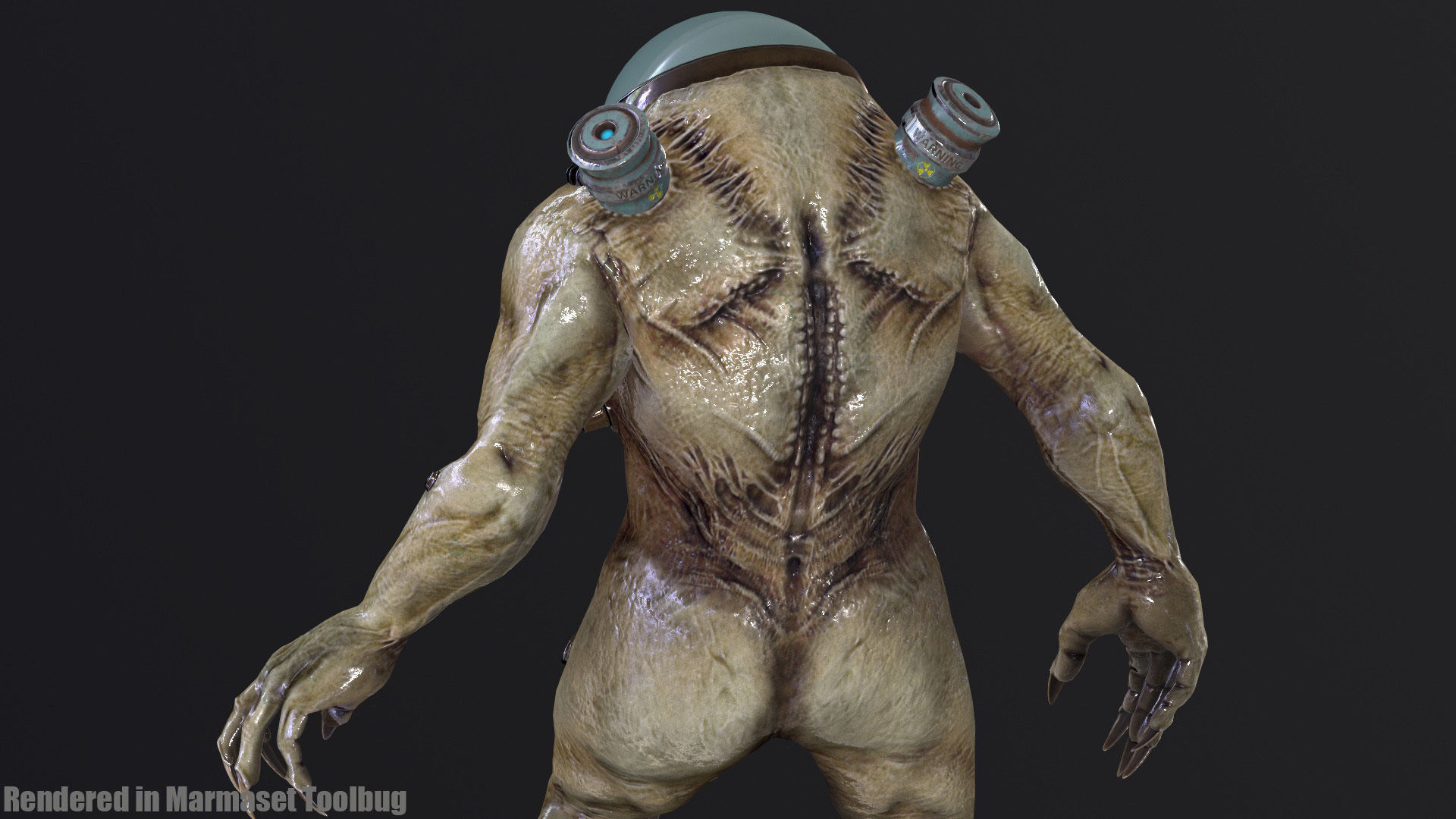 Cyborg Low-Poly game-ready animated 3D model Low-poly 3D model_22