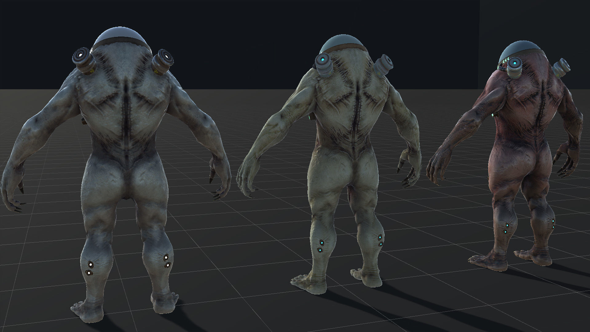 Cyborg Low-Poly game-ready animated 3D model Low-poly 3D model_48