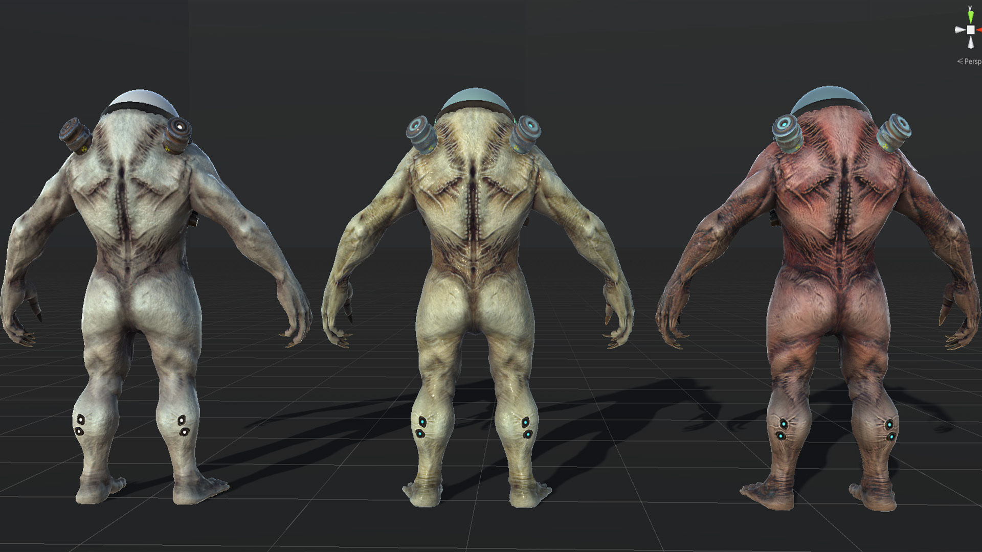 Cyborg Low-Poly game-ready animated 3D model Low-poly 3D model_53