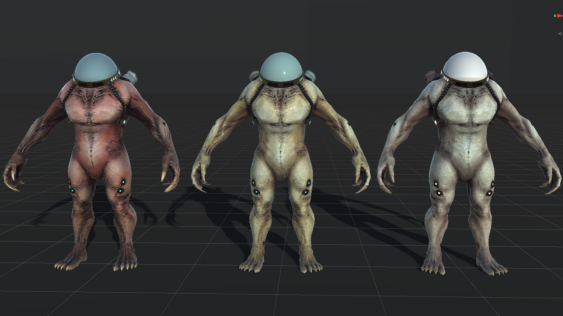 Cyborg Low-Poly game-ready animated 3D model Low-poly 3D model_52