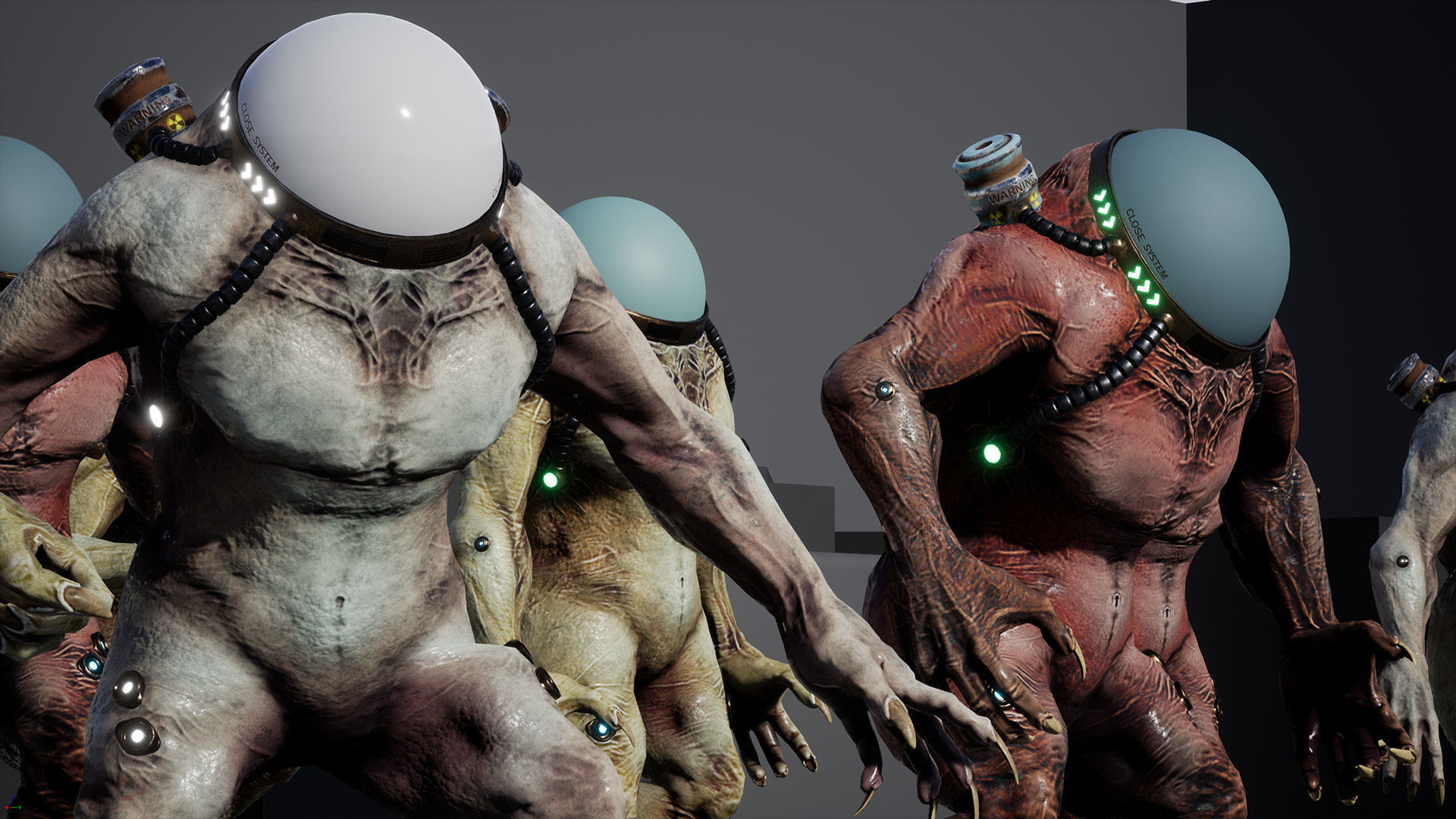 Cyborg Low-Poly game-ready animated 3D model Low-poly 3D model_35