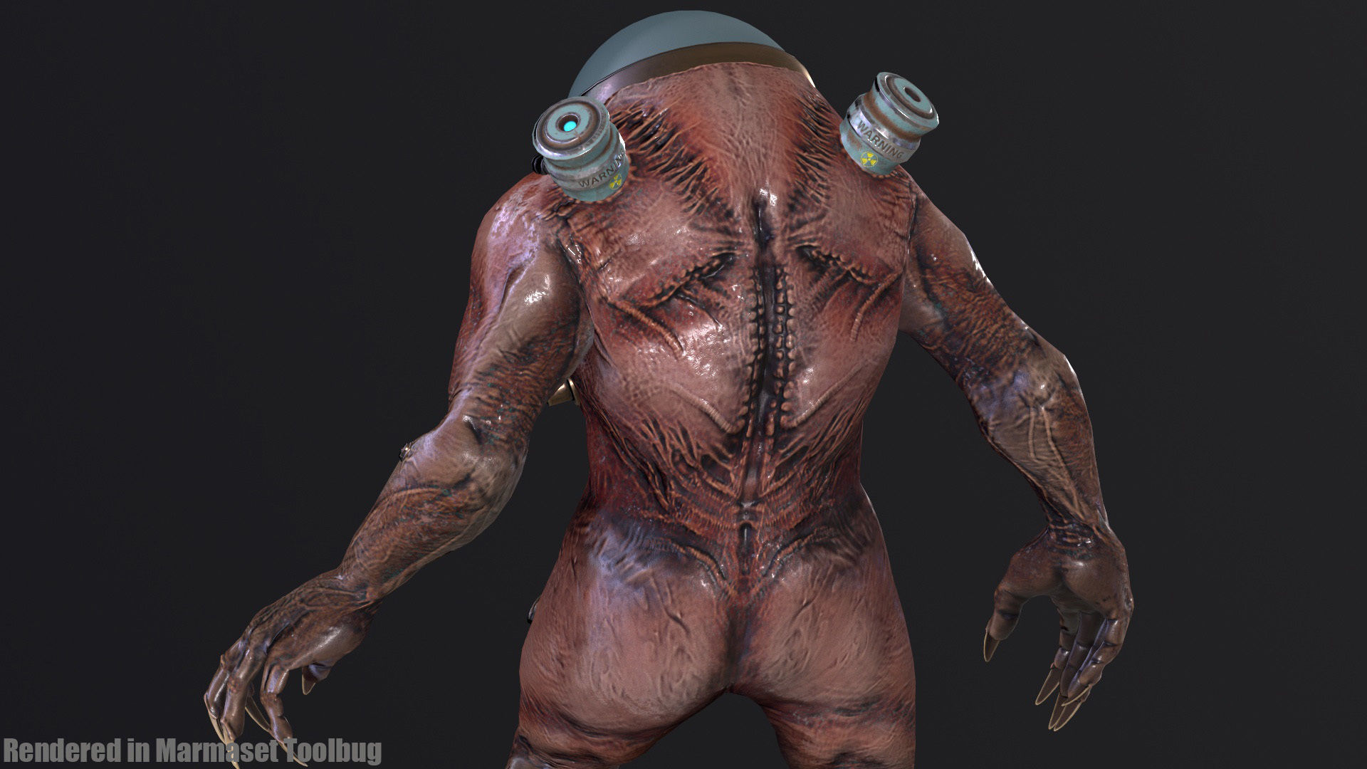 Cyborg Low-Poly game-ready animated 3D model Low-poly 3D model_21