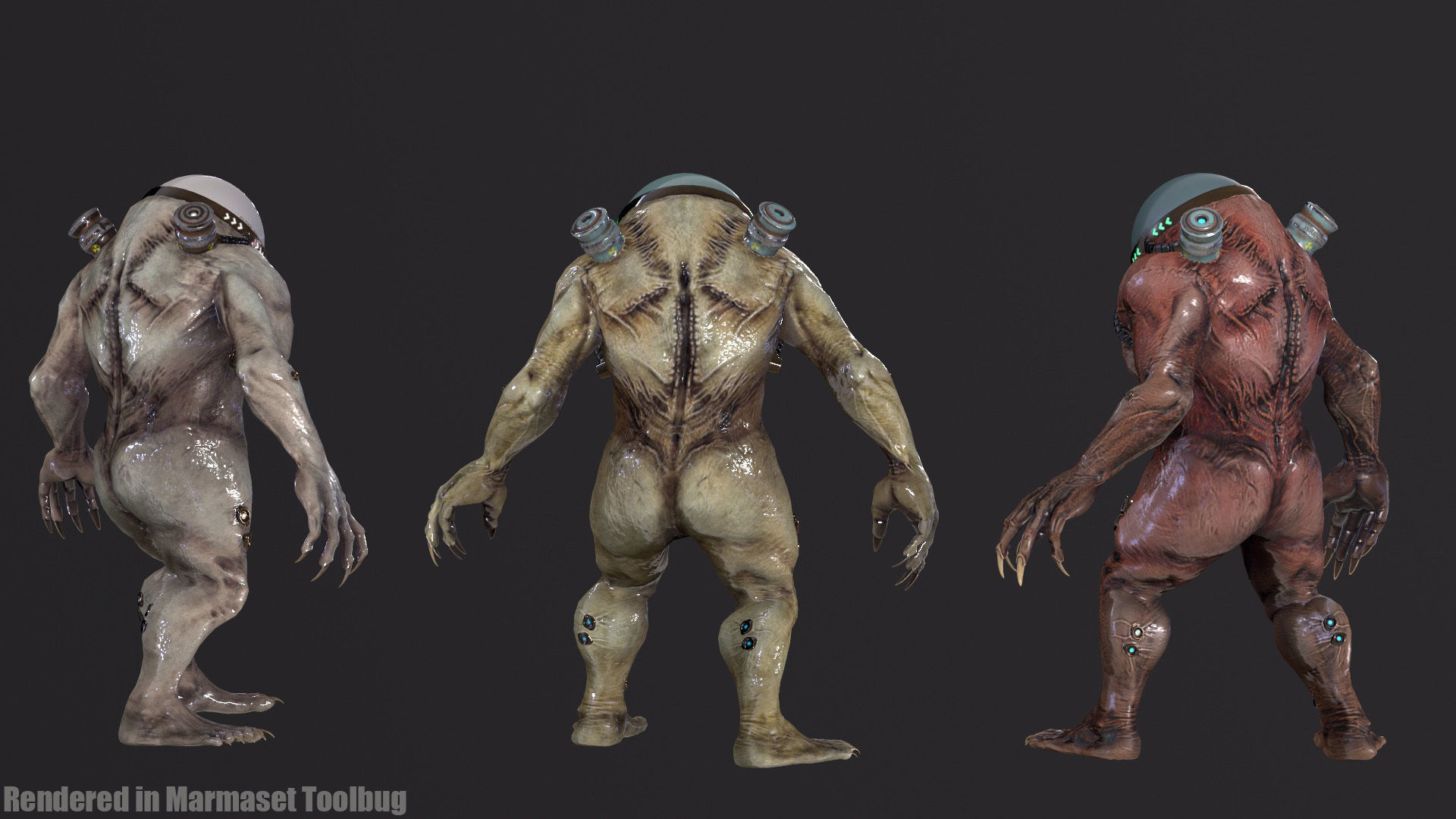 Cyborg Low-Poly game-ready animated 3D model Low-poly 3D model_27