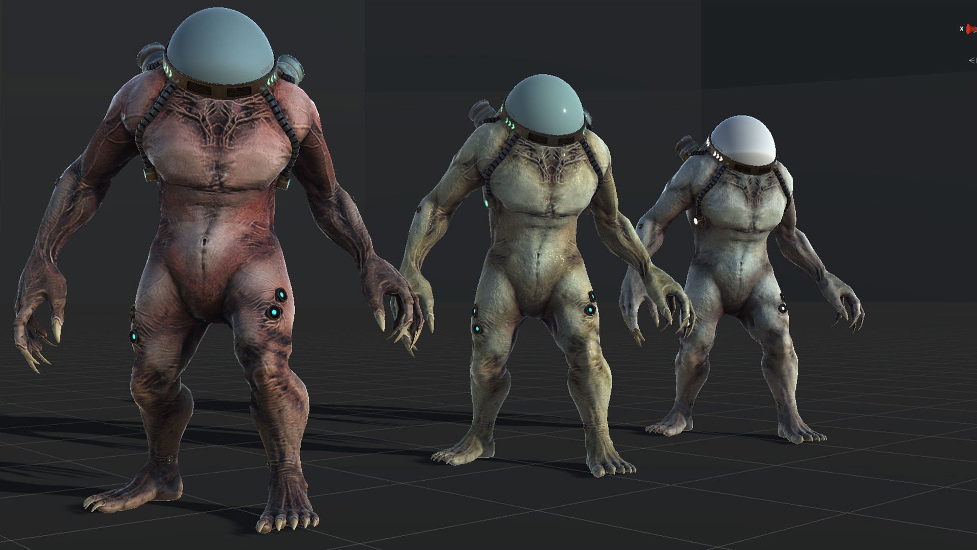 Cyborg Low-Poly game-ready animated 3D model Low-poly 3D model_50