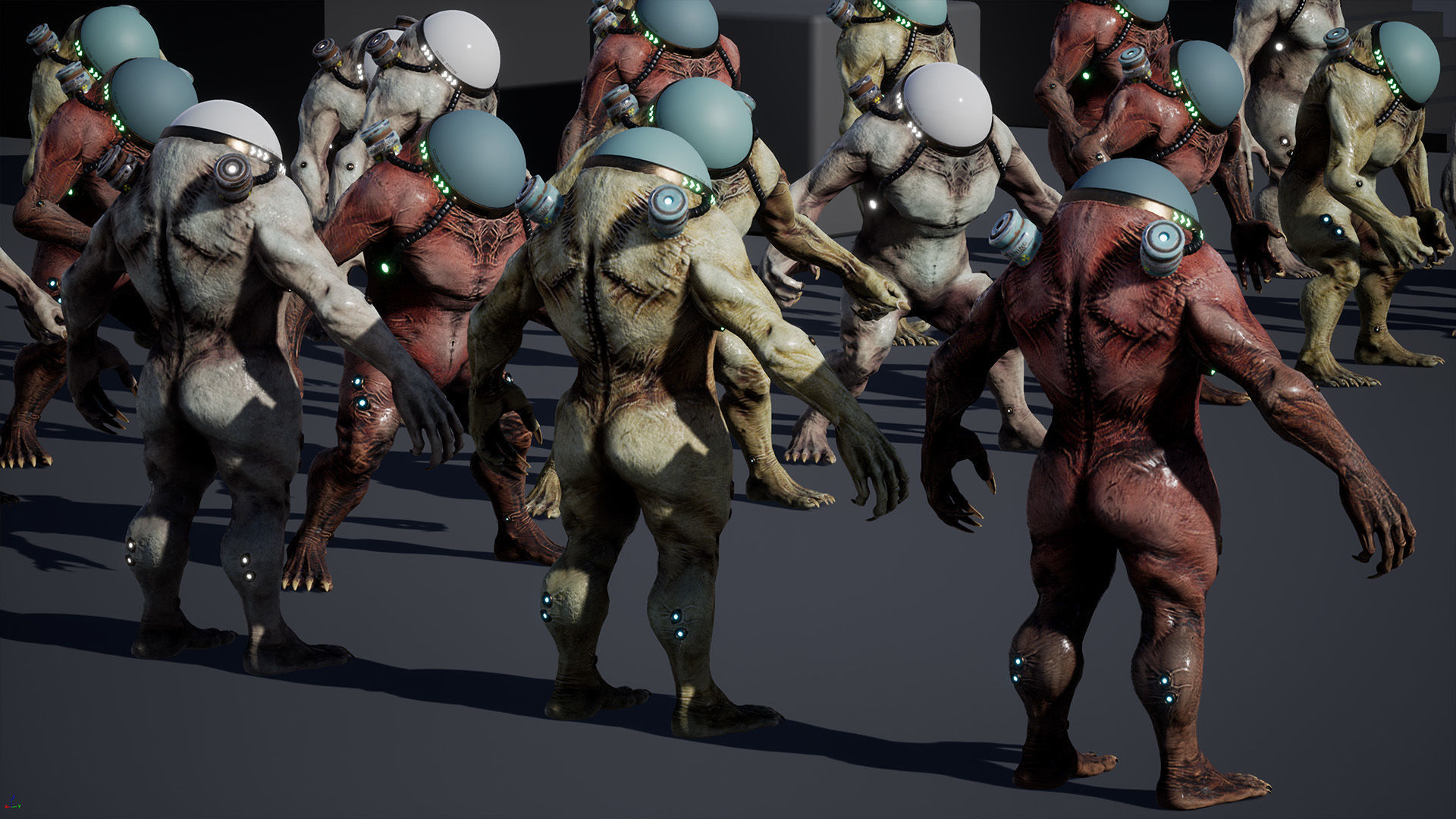 Cyborg Low-Poly game-ready animated 3D model Low-poly 3D model_42