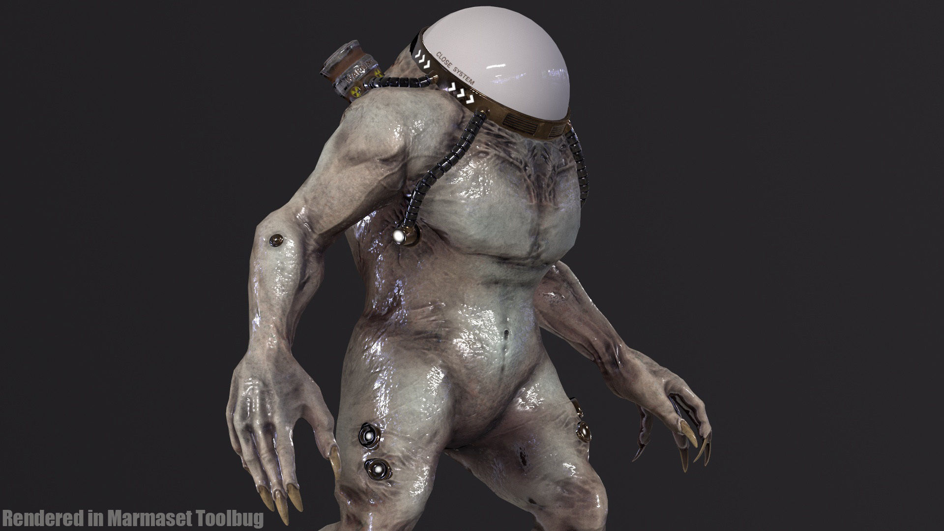 Cyborg Low-Poly game-ready animated 3D model Low-poly 3D model_20