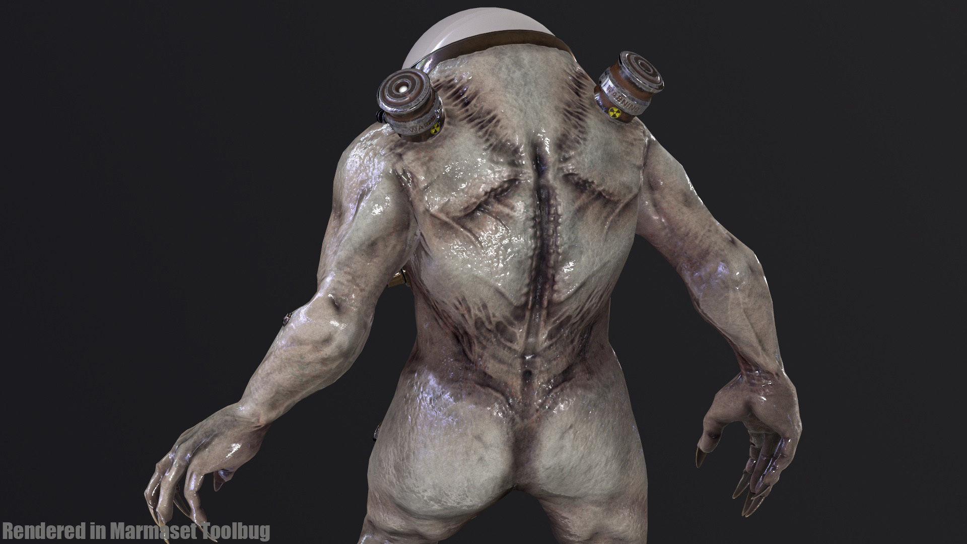 Cyborg Low-Poly game-ready animated 3D model Low-poly 3D model_23