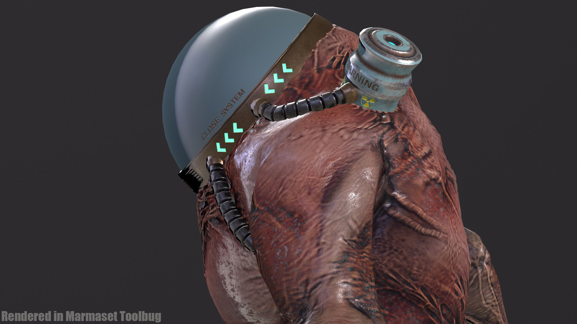 Cyborg Low-Poly game-ready animated 3D model Low-poly 3D model_8