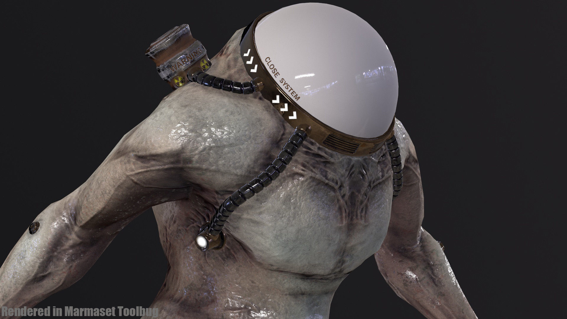 Cyborg Low-Poly game-ready animated 3D model Low-poly 3D model_6