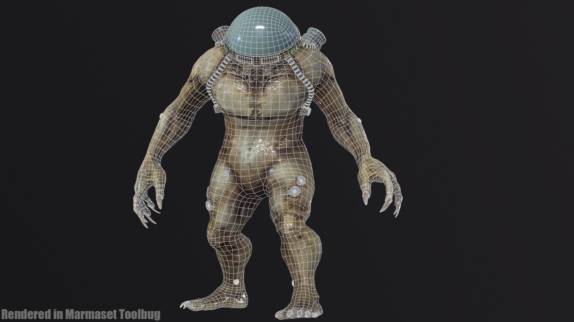 Cyborg Low-Poly game-ready animated 3D model Low-poly 3D model_34