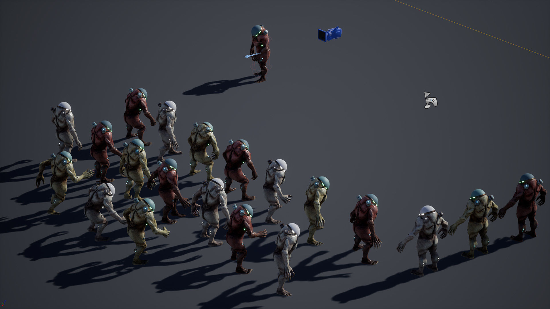 Cyborg Low-Poly game-ready animated 3D model Low-poly 3D model_41