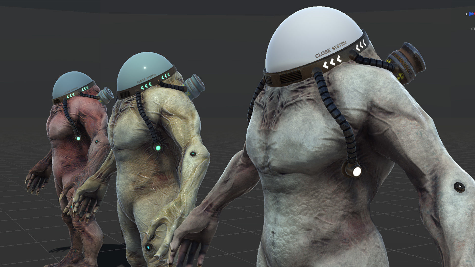 Cyborg Low-Poly game-ready animated 3D model Low-poly 3D model_54