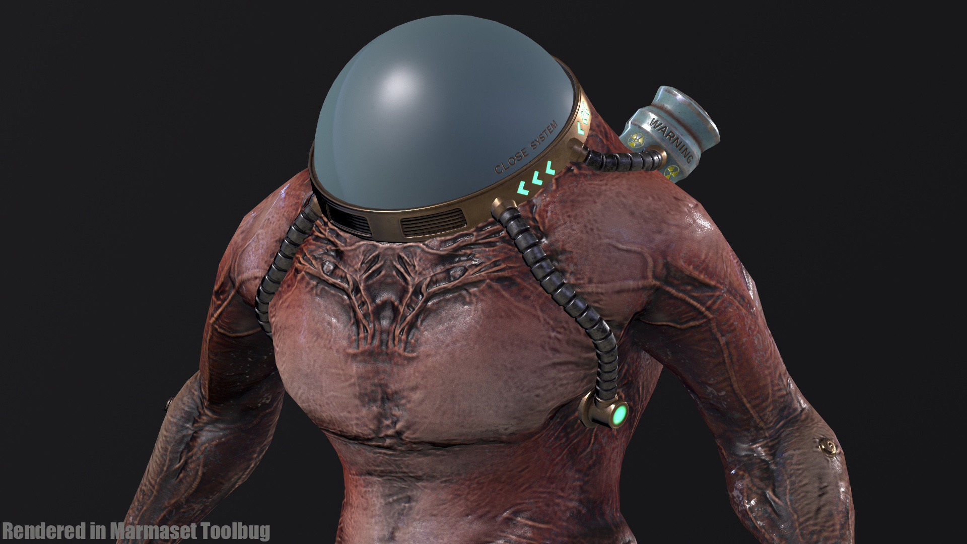 Cyborg Low-Poly game-ready animated 3D model Low-poly 3D model_5