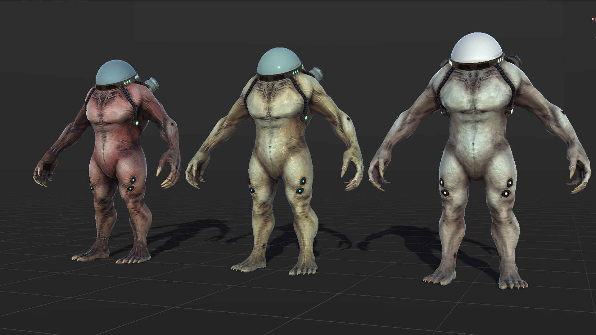 Cyborg Low-Poly game-ready animated 3D model Low-poly 3D model_46