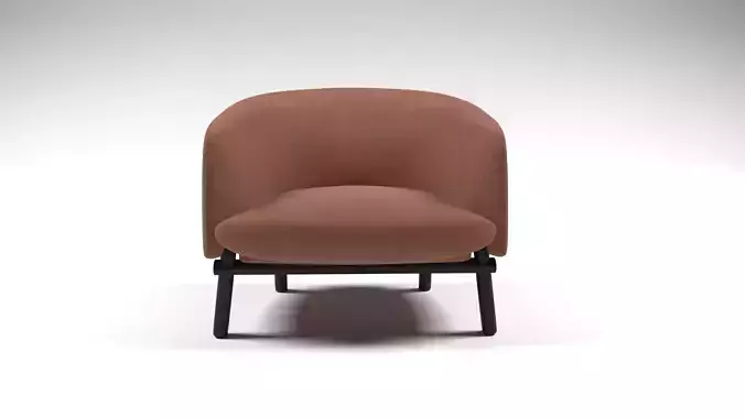 Gallotti and Radice LIVRE Fabric Armchair with Armrests