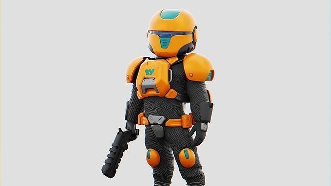 TOON TROOPER AHILLON  RIGGED 3D model