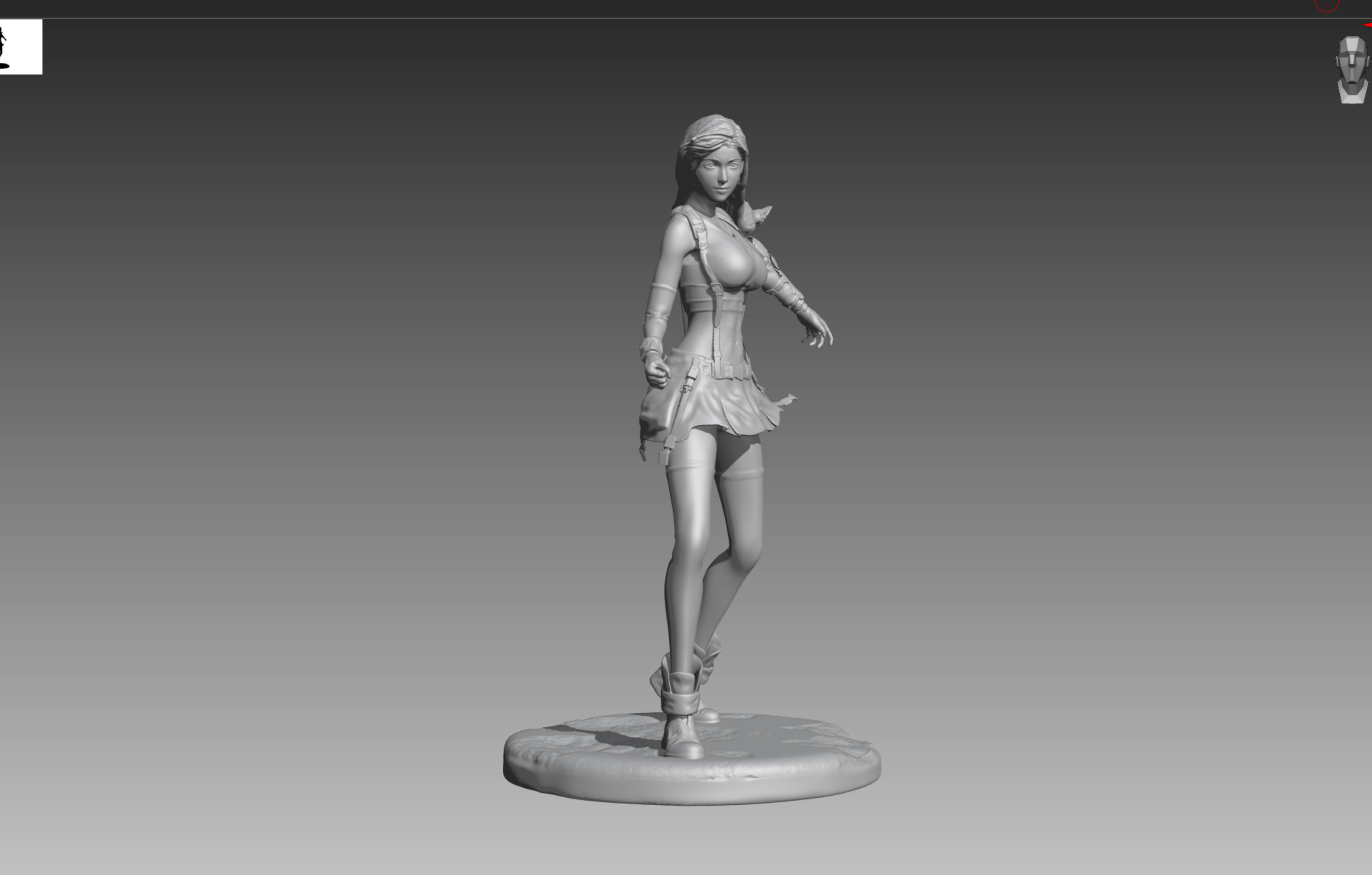 Final Fantasy 7 Tifa Lockhart OBJ and STL 3D print model_10