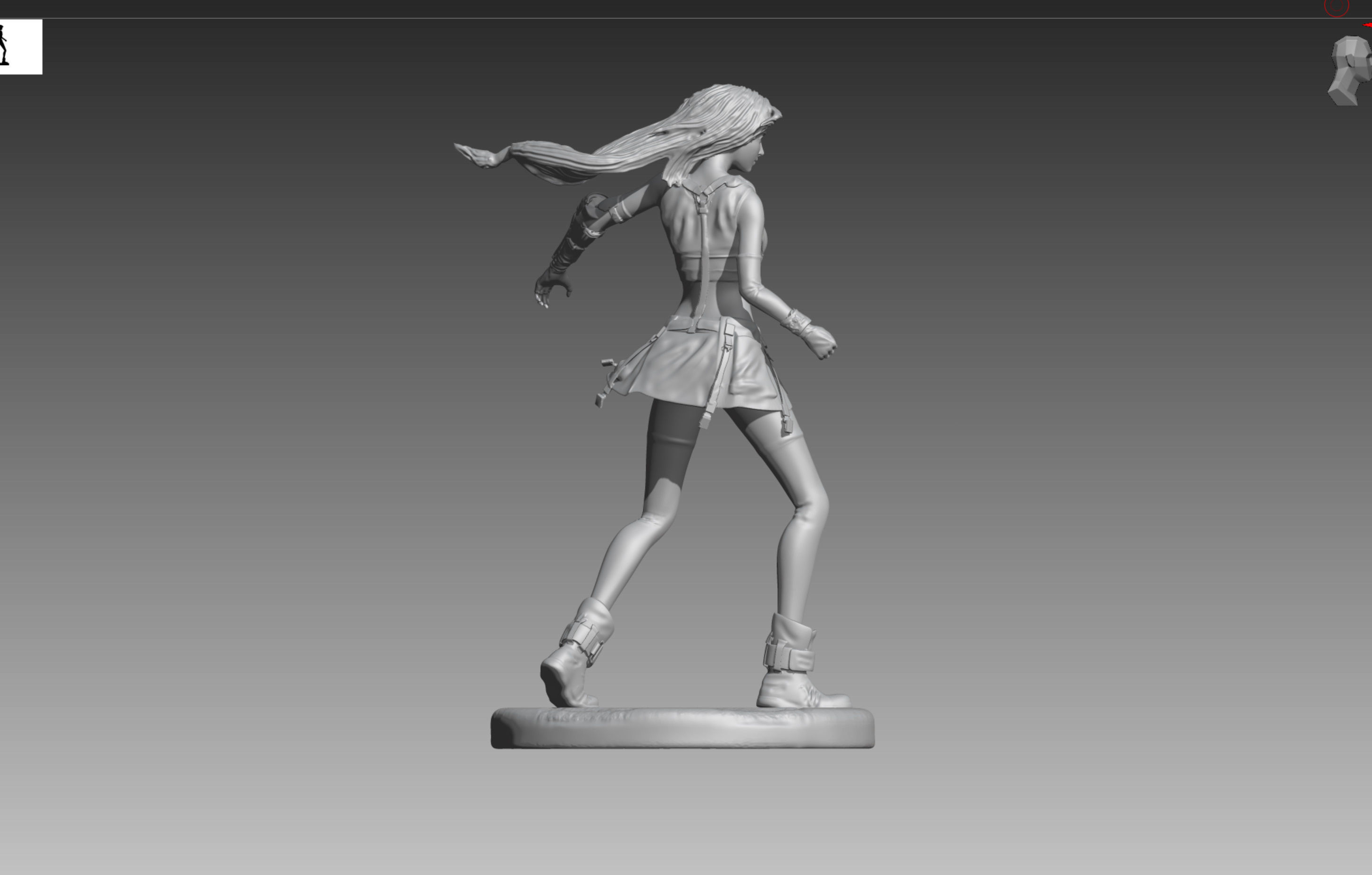 Final Fantasy 7 Tifa Lockhart OBJ and STL 3D print model_8